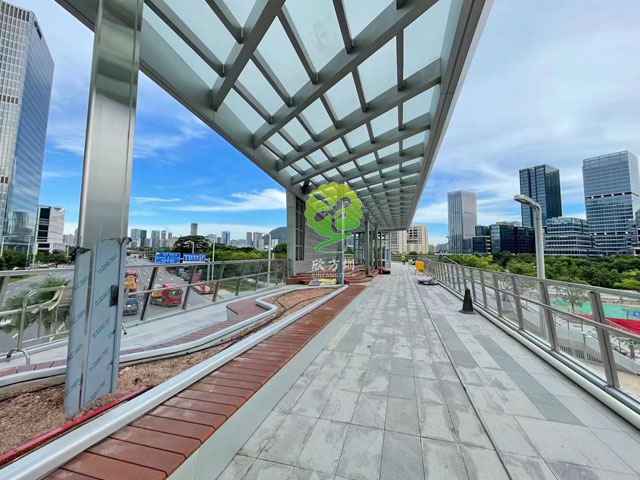 不銹鋼花池坐凳美化深圳前?？缃止珗@G9天橋城市戶外景觀