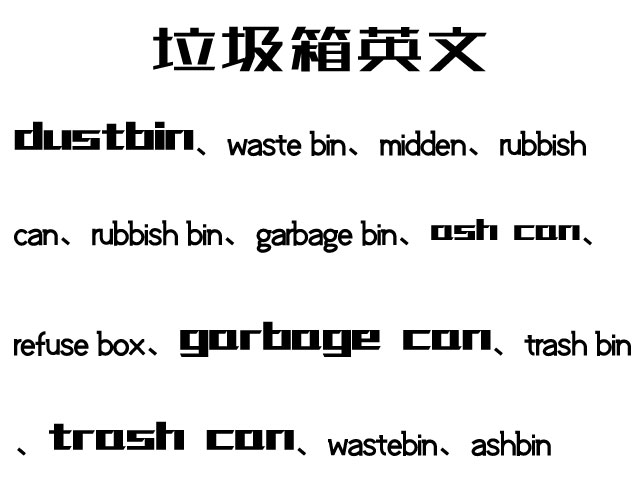 垃圾箱英文單詞翻譯及對(duì)話場景語句